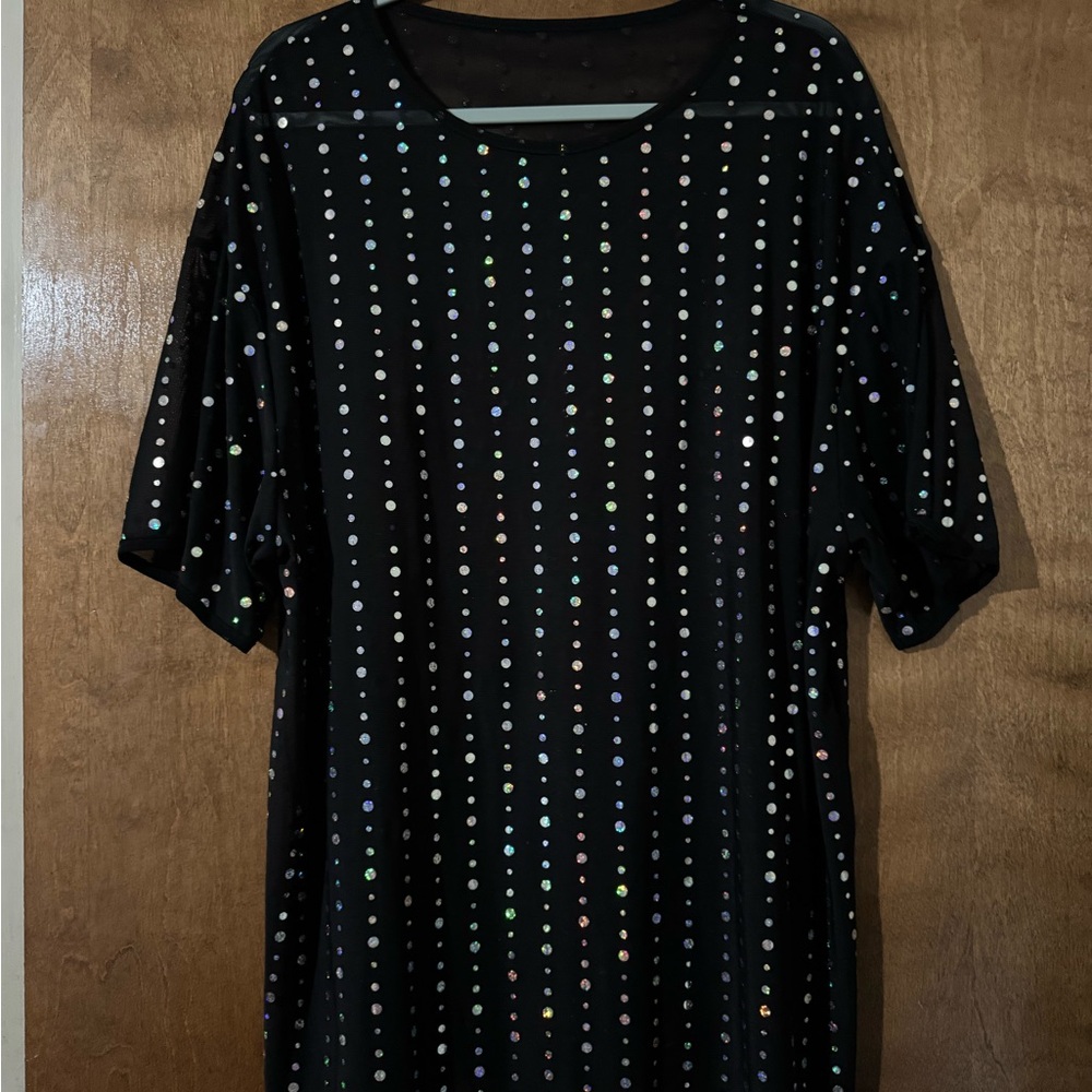 SHEIN Black Sequin Studded Dress
